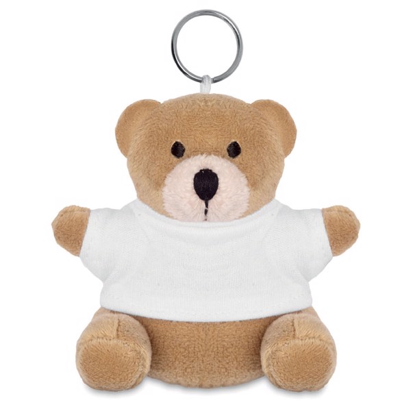 Teddy bear key ring Nil - White