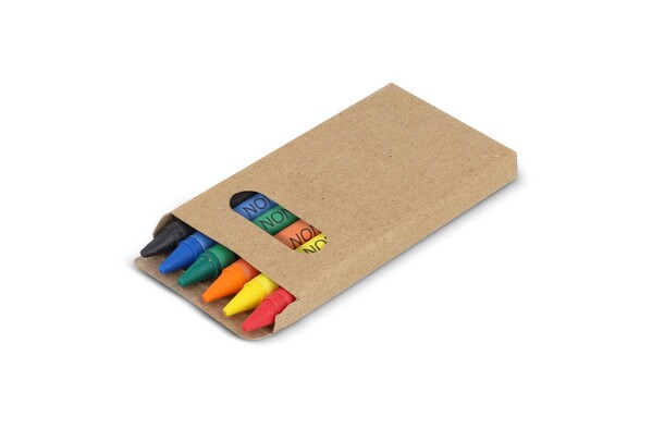6pc crayons in craft box