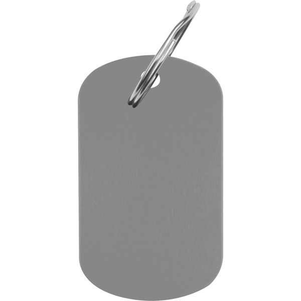 Key ring metal plate LIESELOTTE - Silvergrey