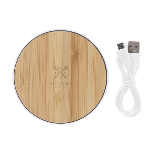 Bamboo 10W Wireless Charger wireless fast charger - White