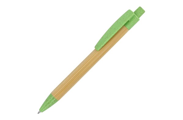 Stylo bille en bambou et paille de blé - Vert