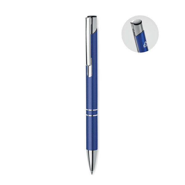 Stylo à bille en alu recyclé Bern Ra - Bleu Royal