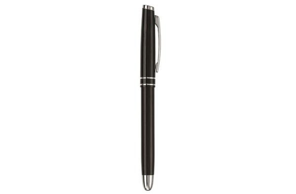 Pen set 2 stripes barrel metal - Black