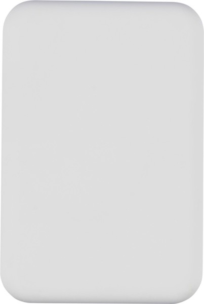 Recycled ABS wireless charger powerbank Miren - White