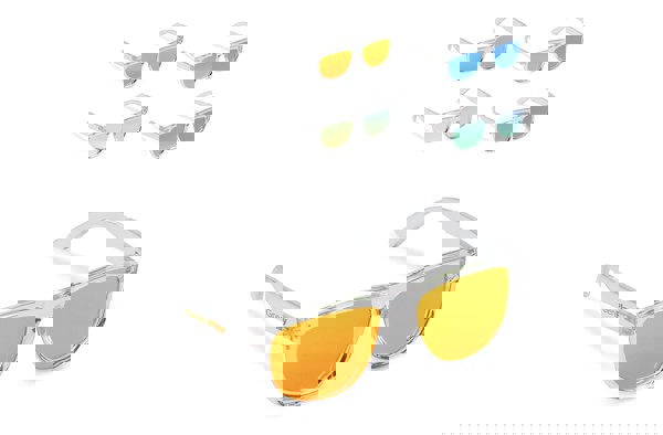 Sončna očala Mia UV400, recikliran osebni računalnik - Prozorna rdeča barva