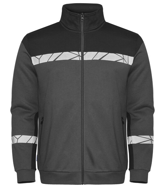 7103 FULL ZIP SWEATSHIRT PGL Grey/Black M