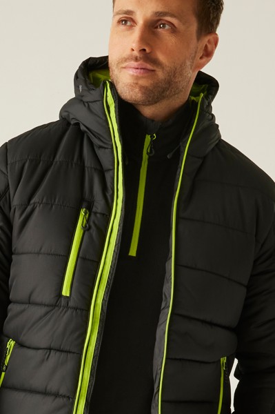 Navigate Thermal Jacket - Black / Orange Pop / 3XL