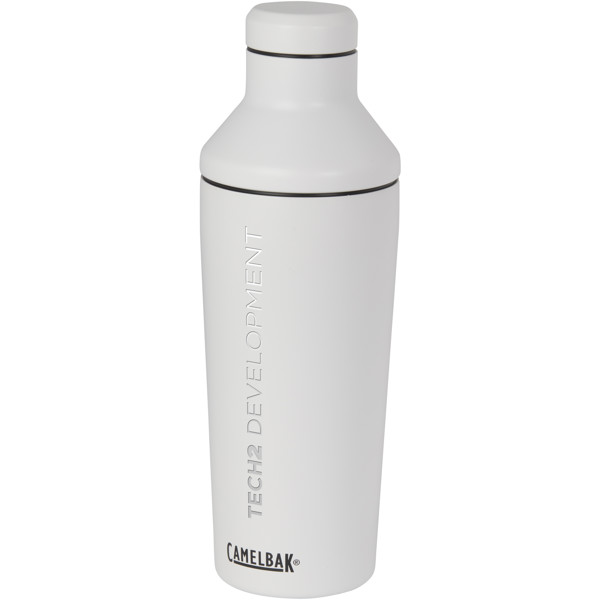 Shaker à cocktail CamelBak® Horizon de 600 ml avec isolation sous vide - Blanc