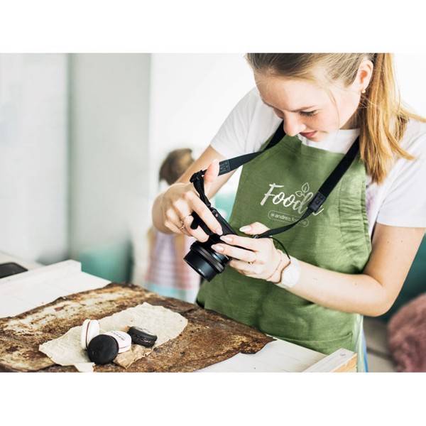 Tablier de cuisine en chanvre Naima Apron - Noir