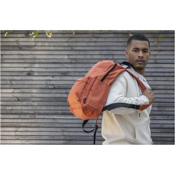 Sac à dos pour ordinateur portable Byron de 16 L et 14" en matériaux recyclés certifiés GRS - Bleu hale