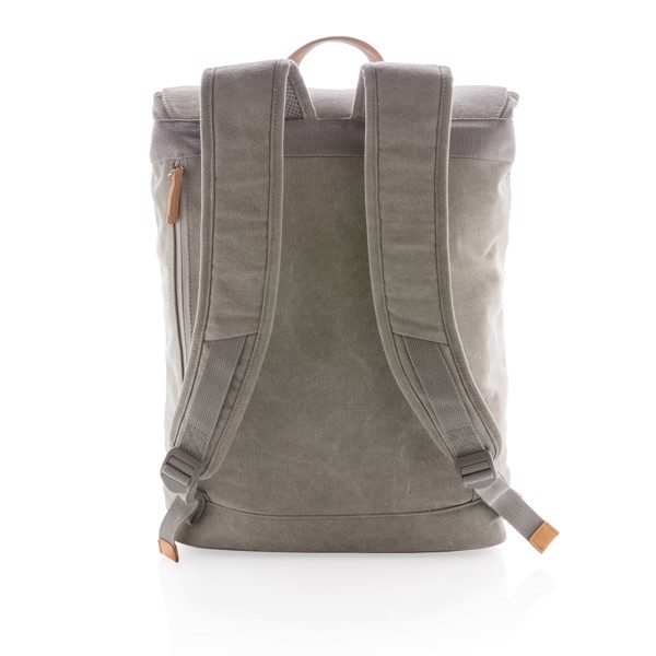 Xd Collection canvas backpack 15.6in,PVC free - Grey