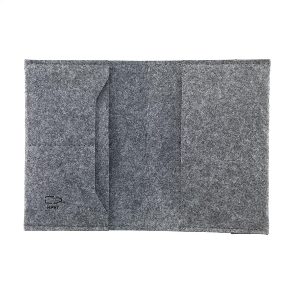 Identify GRS RPET Felt passport holder - Grey