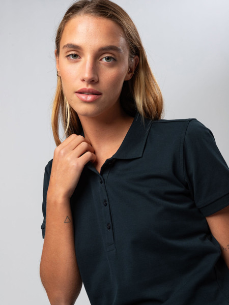 Ultrafit stretch polo women - White / M