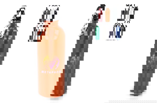 Recycled Stainless steel Single wall bottle 500ml - White