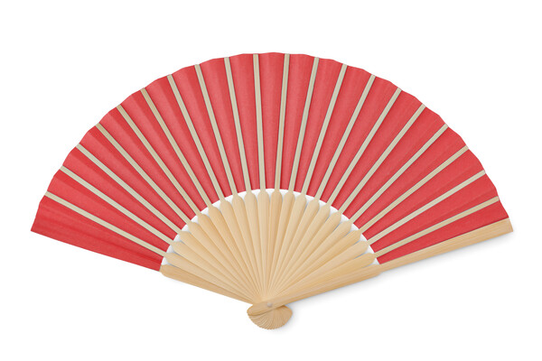 Manual hand fan Fanny Paper - Red