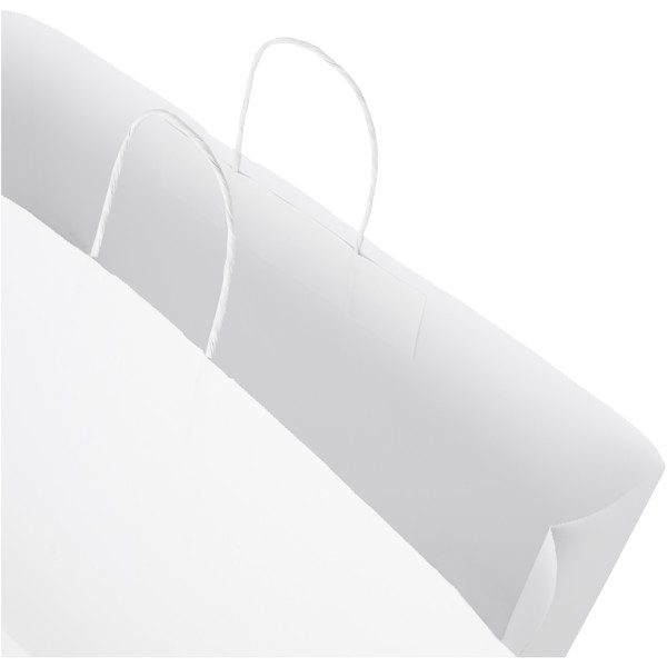 Kraftpapiertasche 90-100 g/m² mit gedrehten Griffen – 49,5 × 14 × 44 cm - weiss