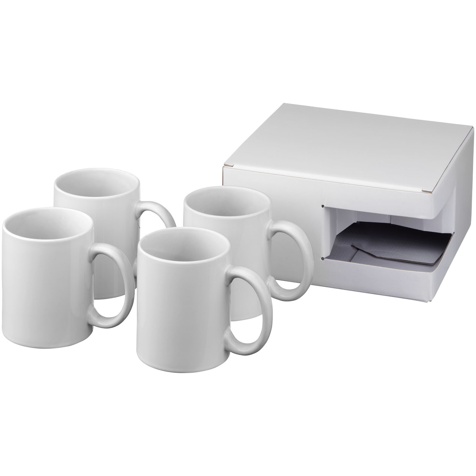 Set de regalo de 4 tazas de sublimación "Ceramic" - Blanco