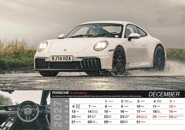 Nástenný Kalendár Fast Cars 2027