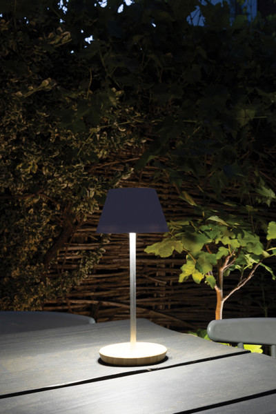 USB stolná lampa Pure Glow z RCS recykl. plastu, biela