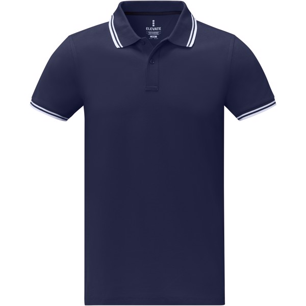 Polo tipping da uomo a manica corta da 200 g/m² Amarago - Navy / XS