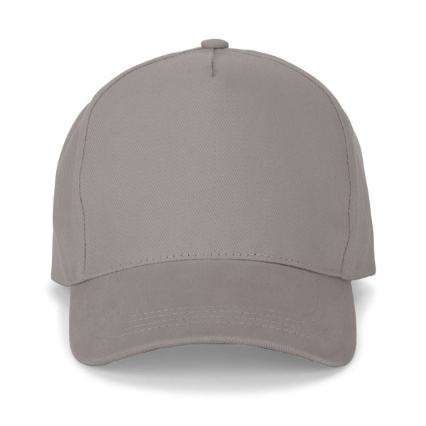 ASHTON. Čepice ze 100% bavlny (260 g/m²) s 5 panely - Světle Šedá