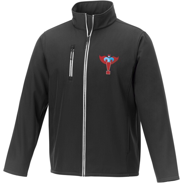 Orion men's GRS recycled softshell jacket - Black / 2XL
