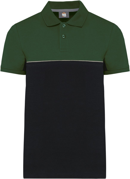 Workwear Piqué Polo Kariban WK | WK 210 - Black / Forest Green / M