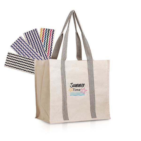 Saco Em Canvas Com Fole E Fecho Magnético - Multicolor