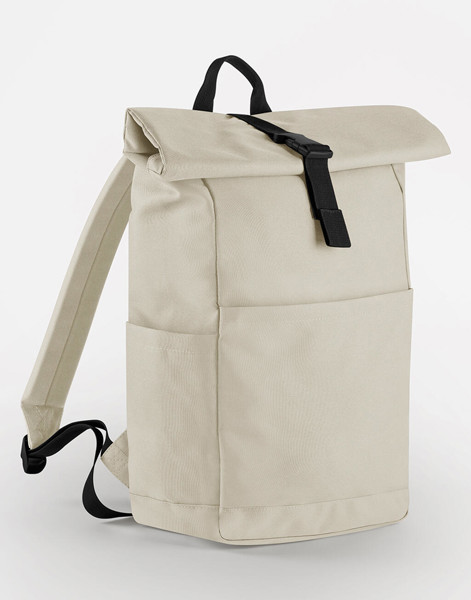 Premium Recycled Roll Top Backpack - Natural Stone / ONE SIZE