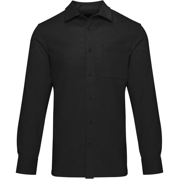 Alum corduroy unisex shirt - Solid Black / XS