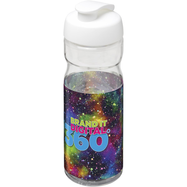 H2O Active® Base 650 ml flip lid sport bottle - Transparent / White