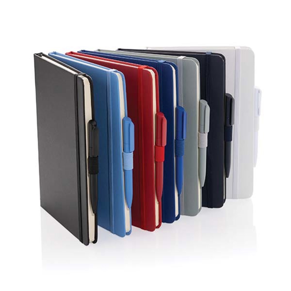 Sam A5 RCS certified bonded leather classic notebook - White