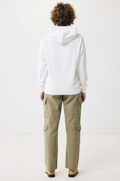 Mikina s kapucí a bočními kapsami Iqoniq Yengo z rec. bavlny - Recycled White / XXXL