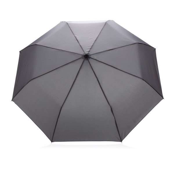 Mini ombrello bambù 20.5" rPET pongee 190T Impact AWARE™ - Carbon Fossile