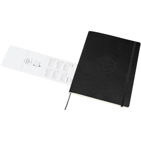 Moleskine soft cover 12 month weekly XL planner - Solid Black