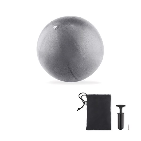 Small Pilates ball with pump Inflaball - Matt Silver