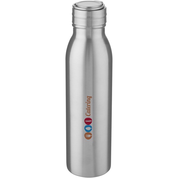 Garrafa desportiva de 700 ml de aço inoxidável com alça de metal "Harper" - Prateado