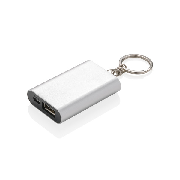 1.000 mAh Schlüsselanhänger Powerbank - Grau