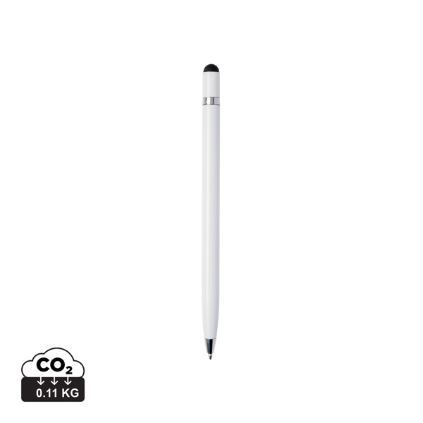 Simplistic metal pen - White
