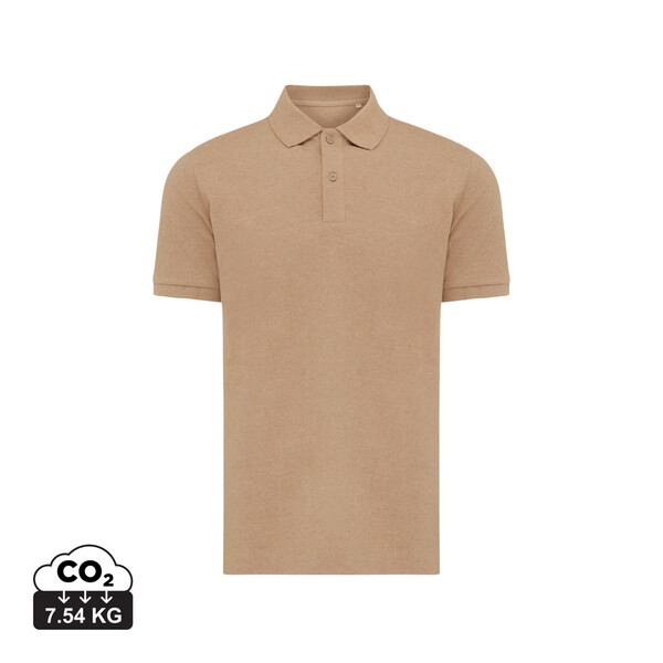 Iqoniq Yosemite recycled cotton pique polo - Heather Brown / 4XL