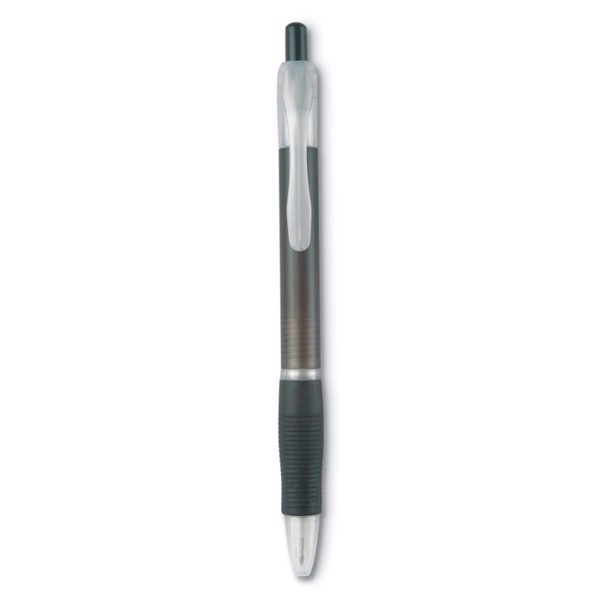 Ball pen with rubber grip Manors - Transparent Grey