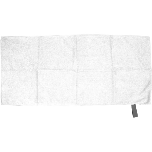 Microfibre towel with elastic band HUGH - White