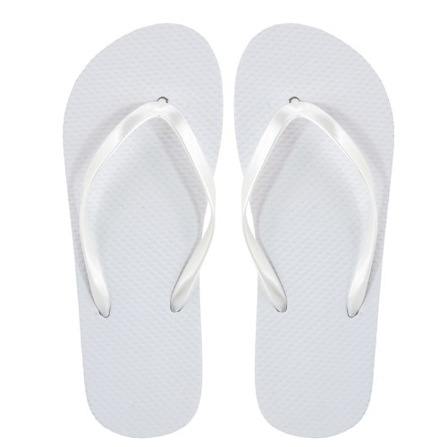 WOMEN'S WHITE FLIP-FLOPS  "NISSI" (12 ASSORTED PAIRS)