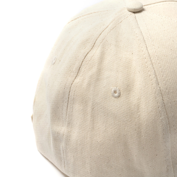 5-panel organic cotton custom cap with velcro closure