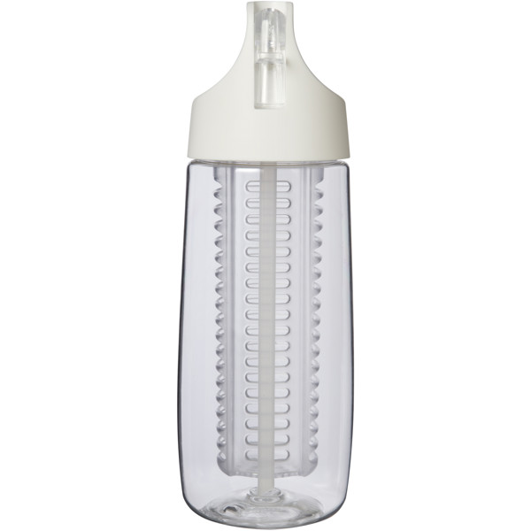 Garrafa desportiva de plástico reciclado com tampa articulada e infusor de 700 ml "HydroFruit"