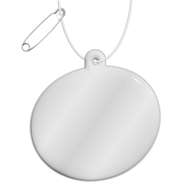 Gancio catarifrangente ovale in TPU con catenella RFX™ - Bianco