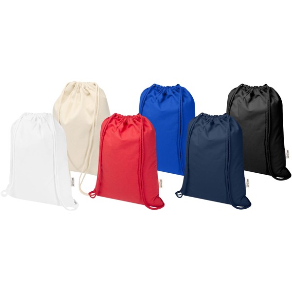 Sac Peru Blend de 5 L avec cordon en coton recyclé 180 g/m2 certifié GRS - Bleu royal