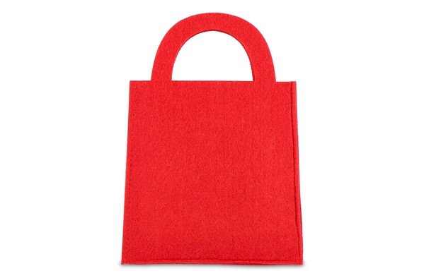 Sac cadeau en feutre 15 x 21 cm - Rouge