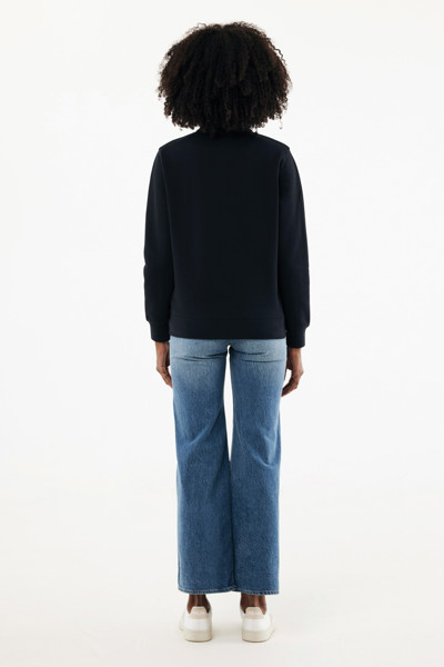 IQONIQ Elgon recycled cotton quarter zip sweater - Black / 4XL