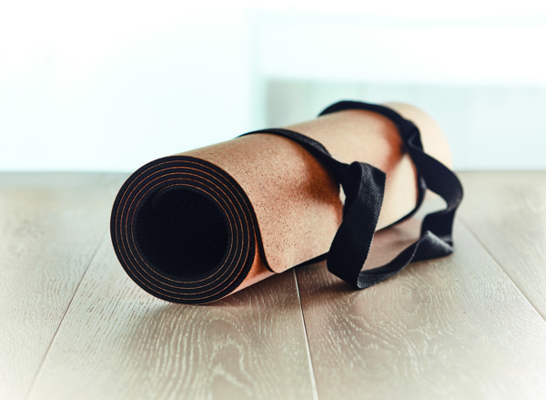 Cork yoga mat Savasana